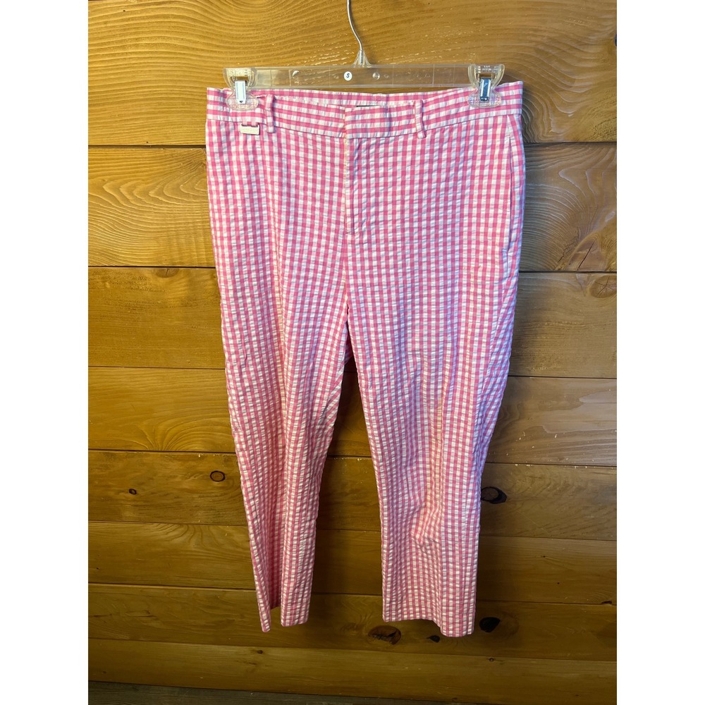 Ralph Lauren Pink and White Gingham Trousers